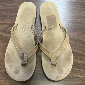 Rainbow Thin Strap Sandals in Brown - Size XL 8.5-9.5